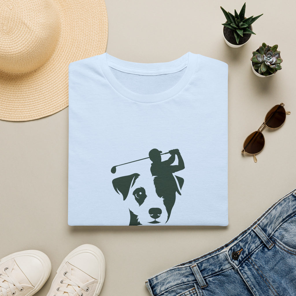 Golf Dog T-Shirt — 'Small Dog. Big Slice.' Funny Golfing Pet Shirt