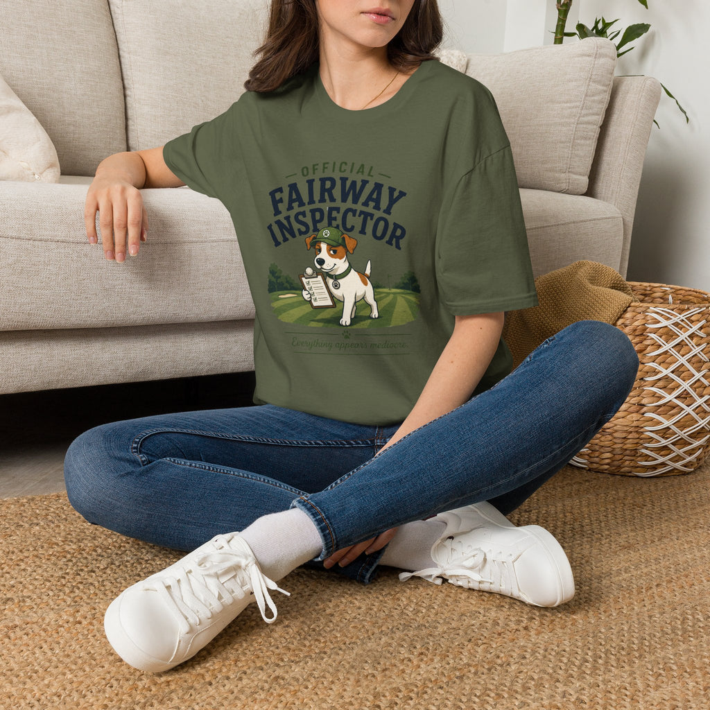 Official Fairway Inspector T-Shirt – Cute Golf Dog Graphic Tee