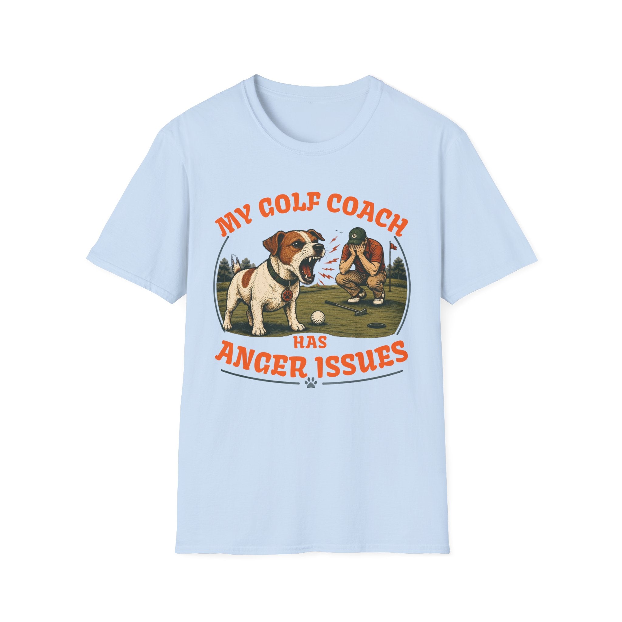 T-Shirt — My Golf Coach Has Anger Issues Vintage Golf Humor Tee