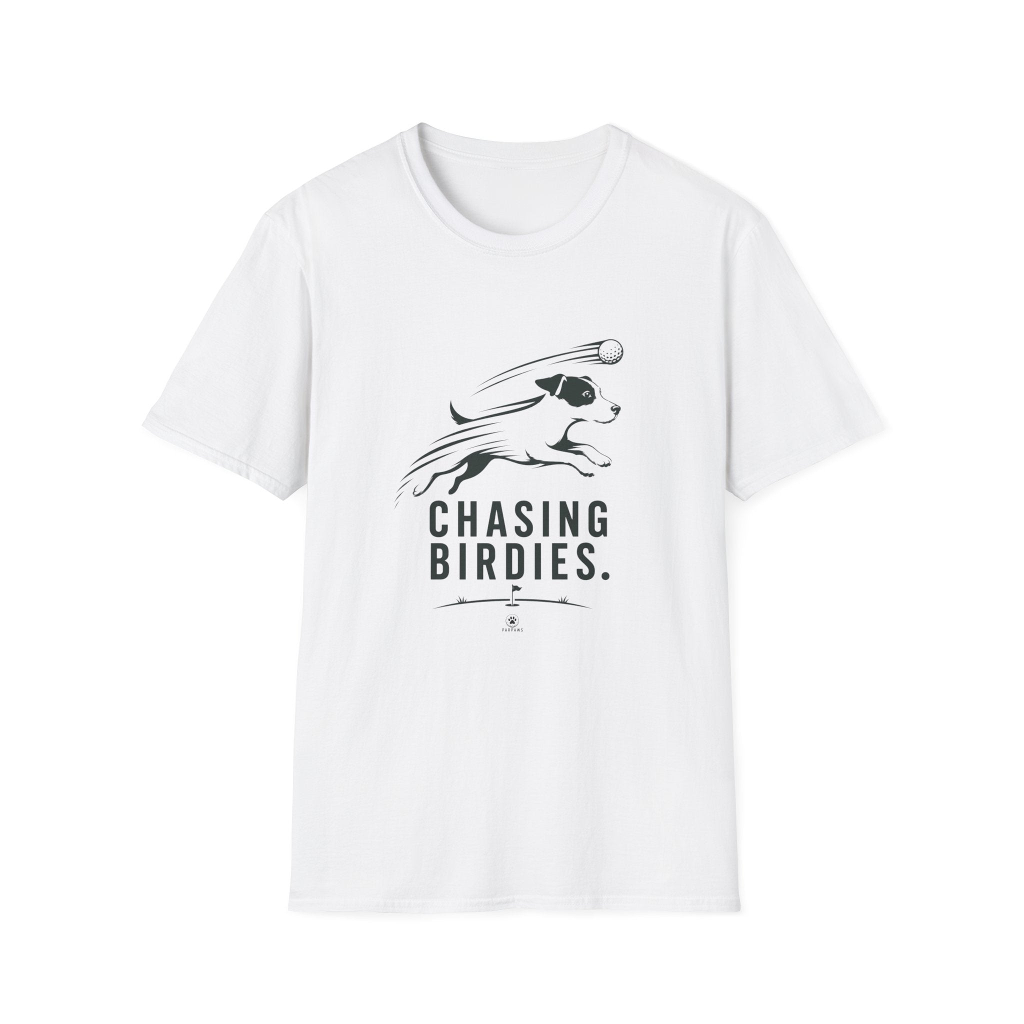 Chasing Birdies Dog Graphic T-Shirt
