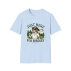 Golf Dog T‑Shirt — "Just Here for Birdies" Casual Golfing Tee
