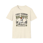T-Shirt — "Tiny Terror, Big Drive" Hunting Dog Graphic