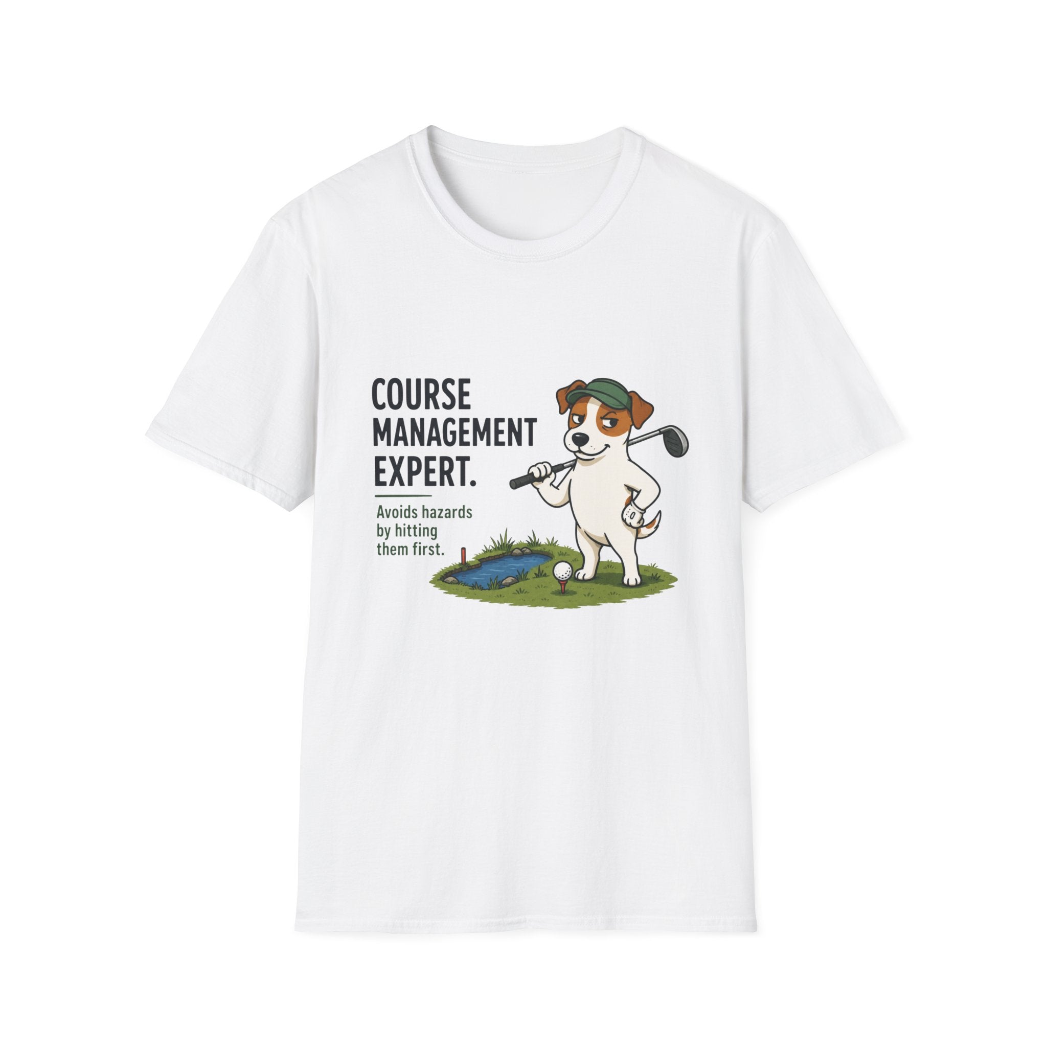 Golf Course Management Expert T-Shirt — Funny Golf Dog Design