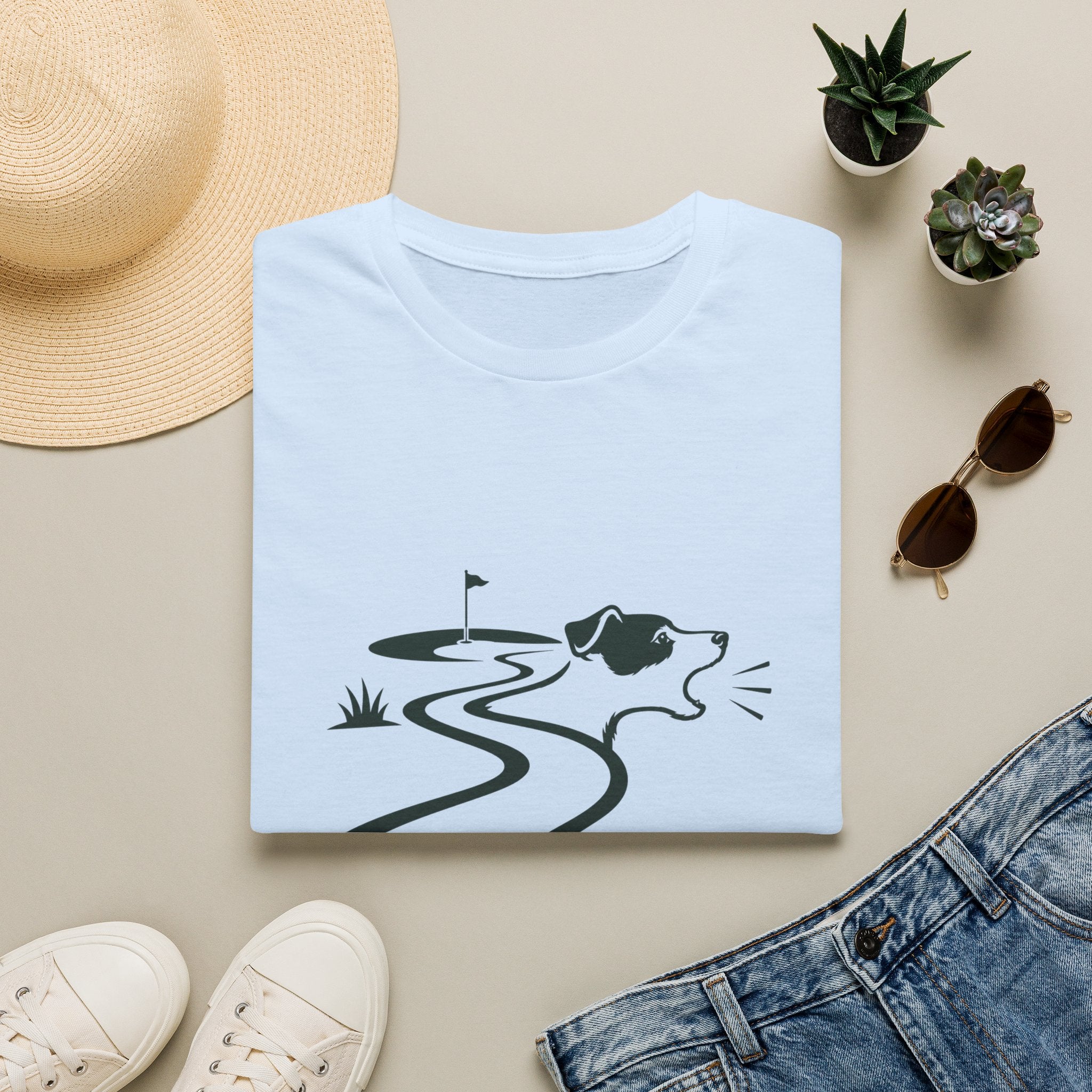 Golf Dog T-Shirt — 'Cart Path Only' Funny Golfing Graphic Tee