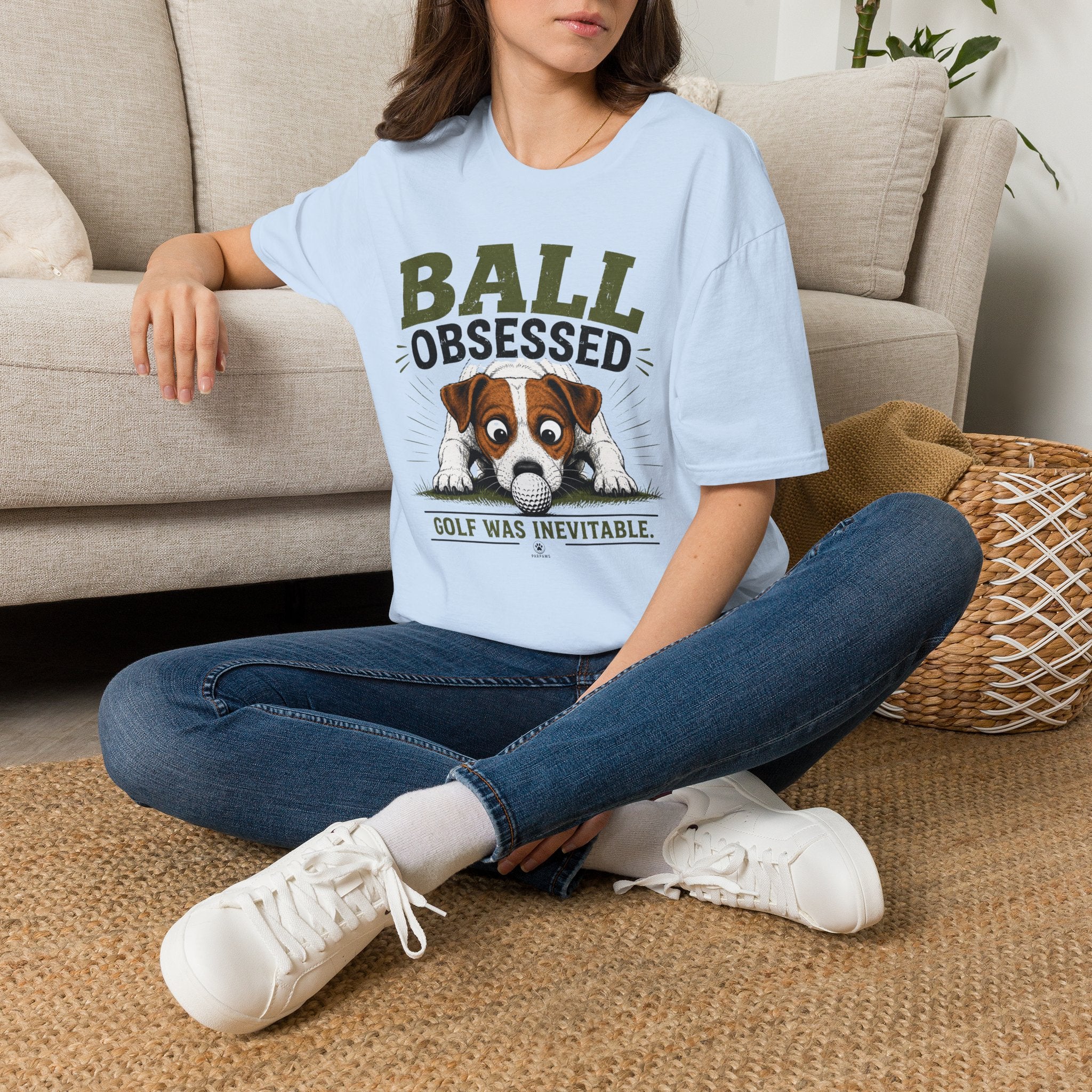 Ball Obsessed T‑Shirt – Cute Dog Golf Lover Graphic Tee