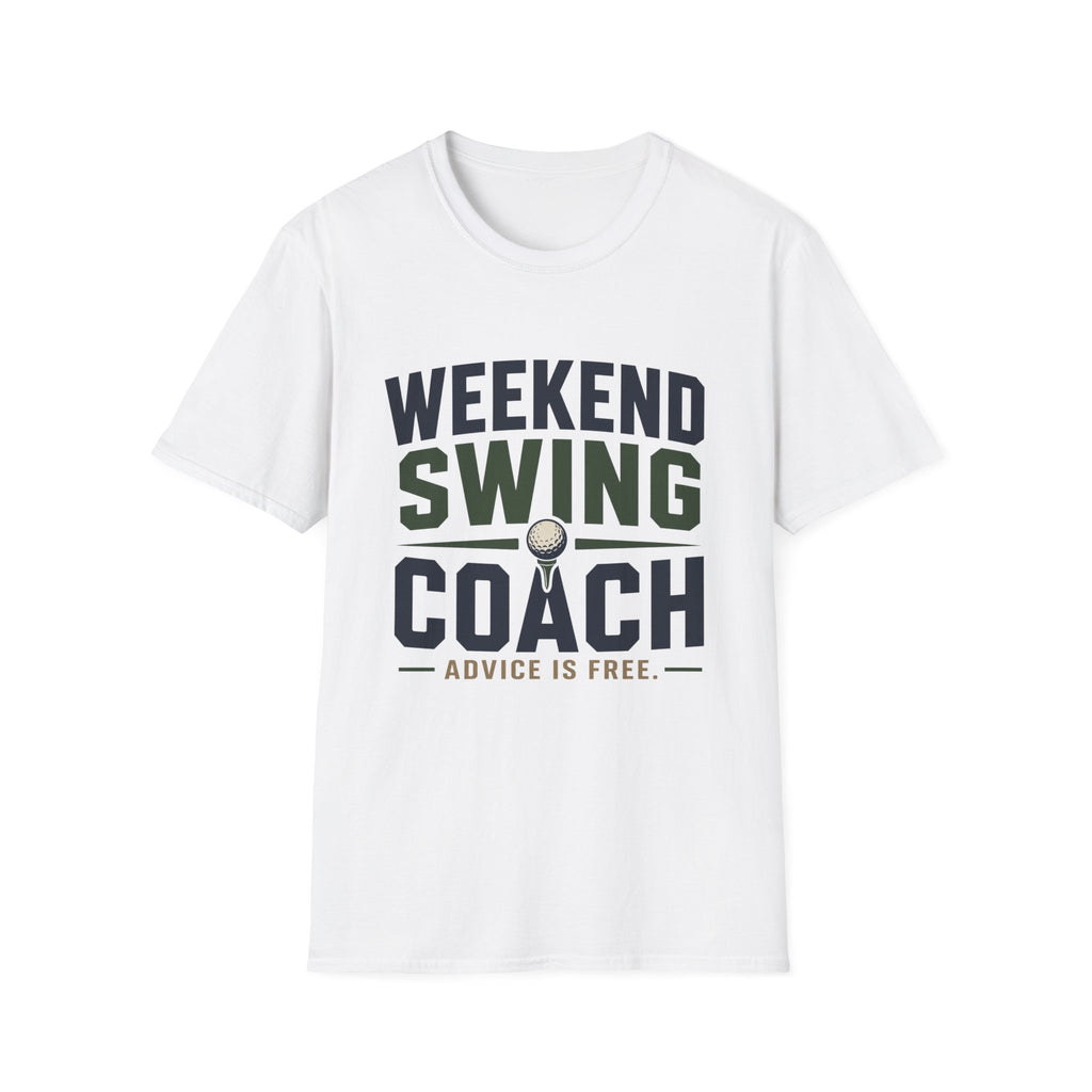 Weekend Swing Coach T‑Shirt — Golf Humor Tee ("Advice Is Free")