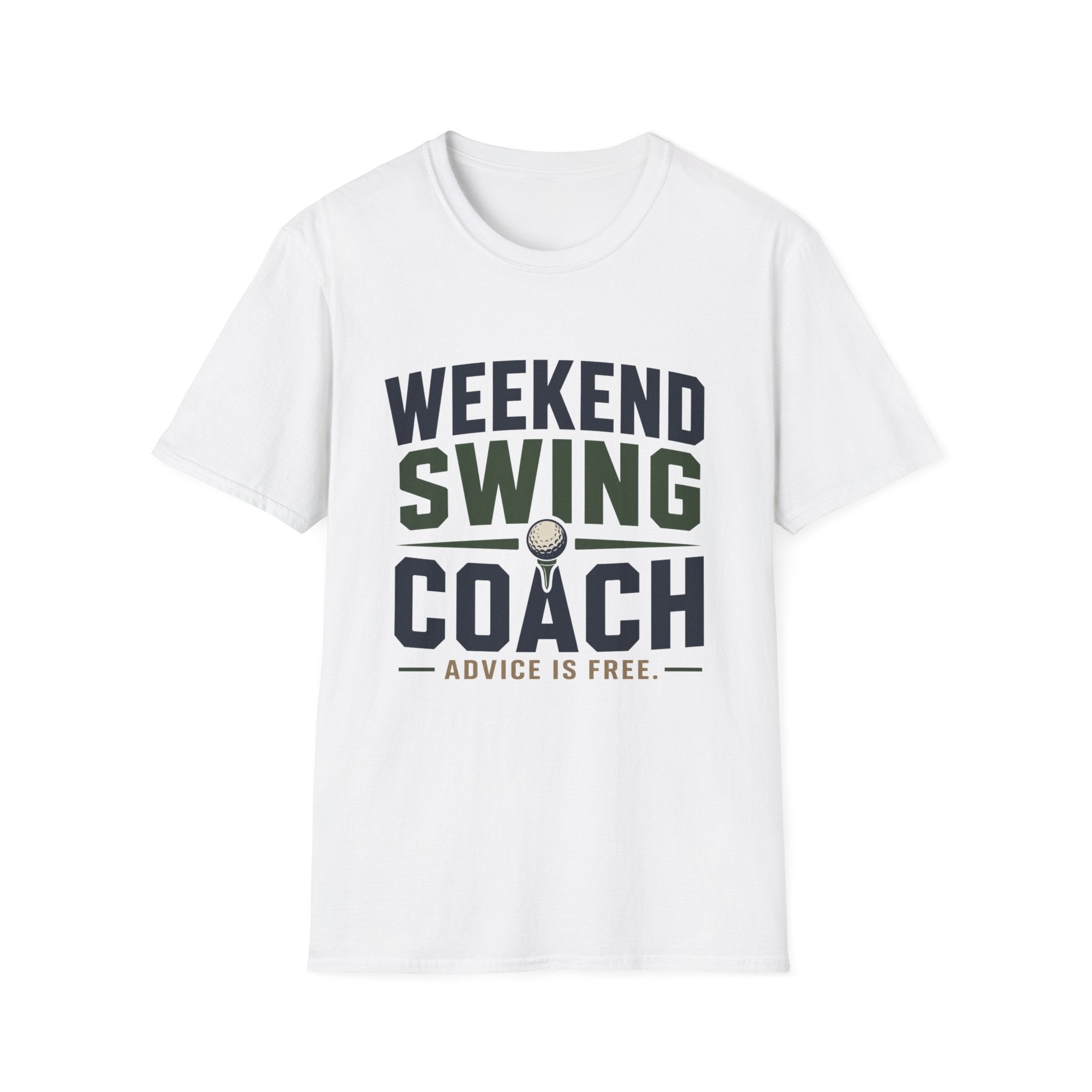 Weekend Swing Coach T‑Shirt — Golf Humor Tee ("Advice Is Free")