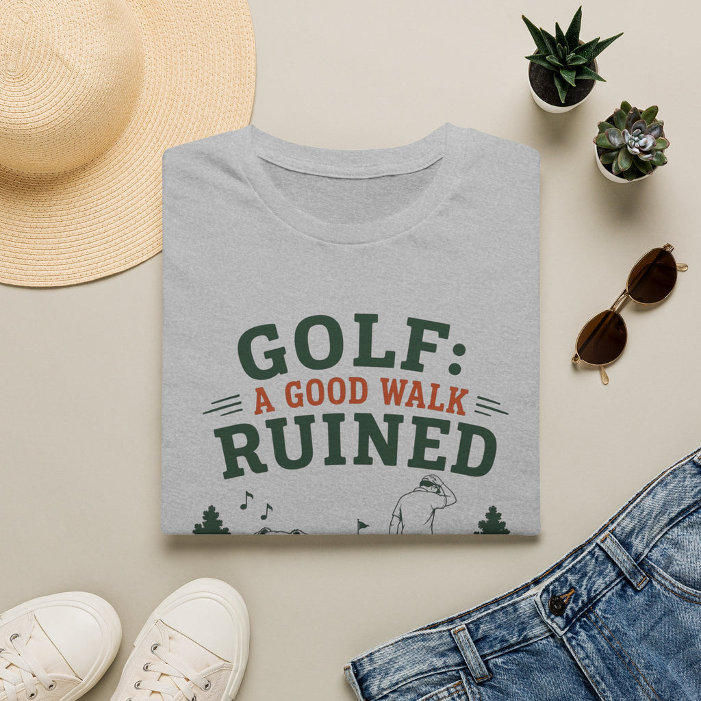 Golf T-Shirt — "GOLF: A GOOD WALK RUINED" Funny Golfing Tee for Golfers & Outdoor Fans