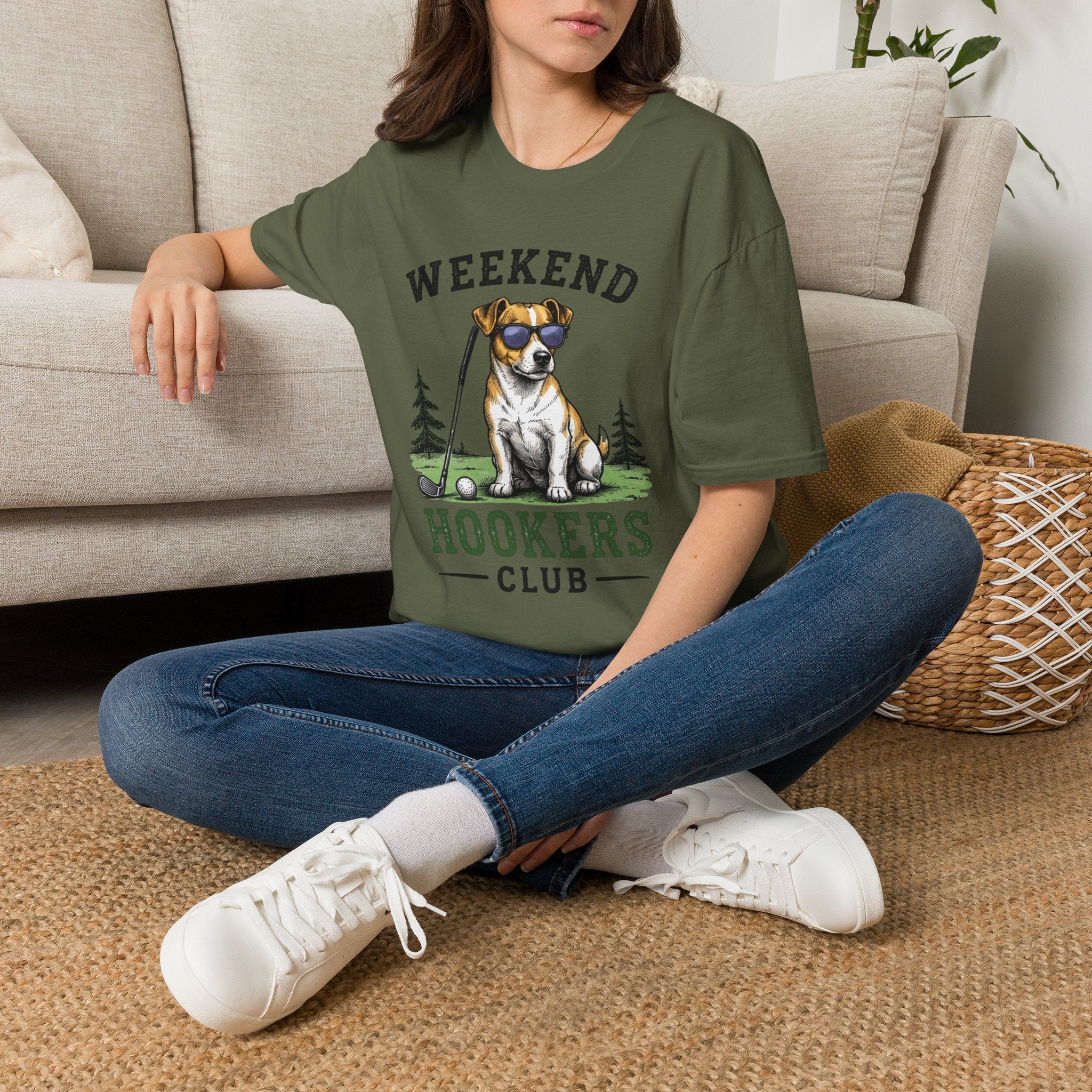 Weekend Hookers Club T-Shirt — Funny Dog Fishing Tee