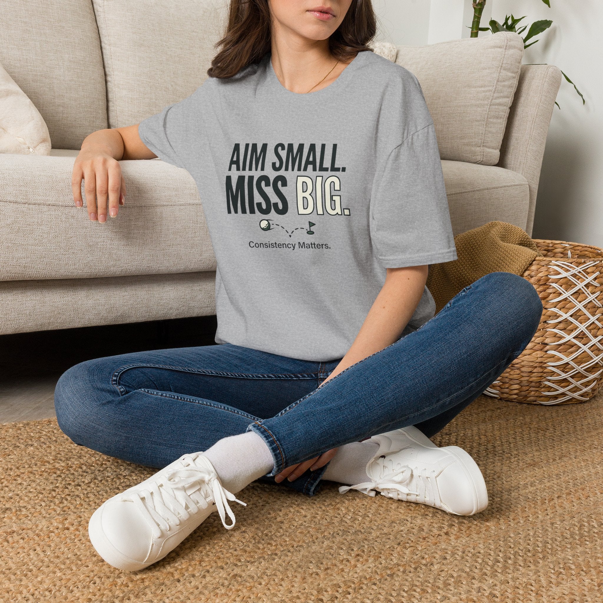 Aim Small Miss Big T-Shirt — Inspirational Casual Tee with Motivational Graphic