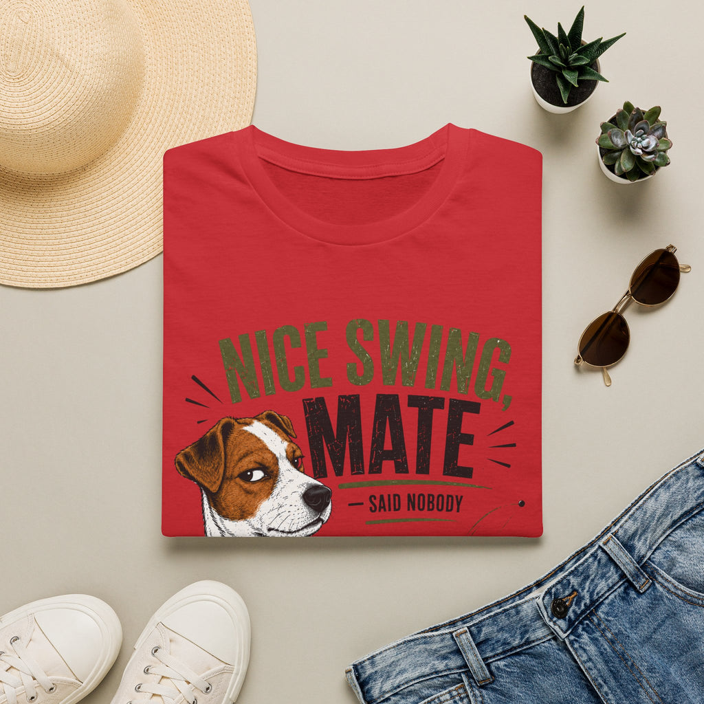 Nice Swing Mate T-Shirt — Funny Golf Dog Graphic Tee
