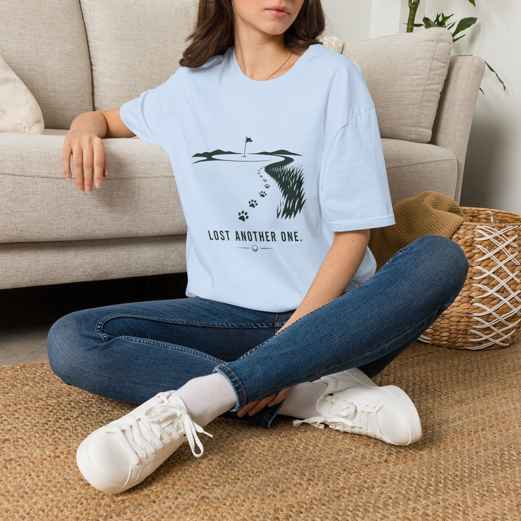 Golf Course Paw Prints T‑Shirt — 'Lost Another One' Pet Lover Golf Shirt