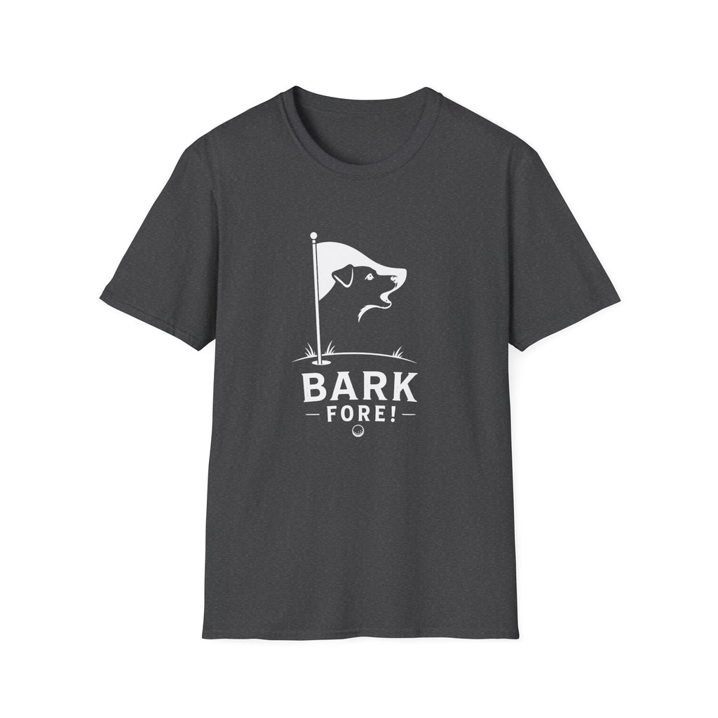 Bark Fore! Golf Dog T-Shirt — Funny Golfing Pet Lover Tee