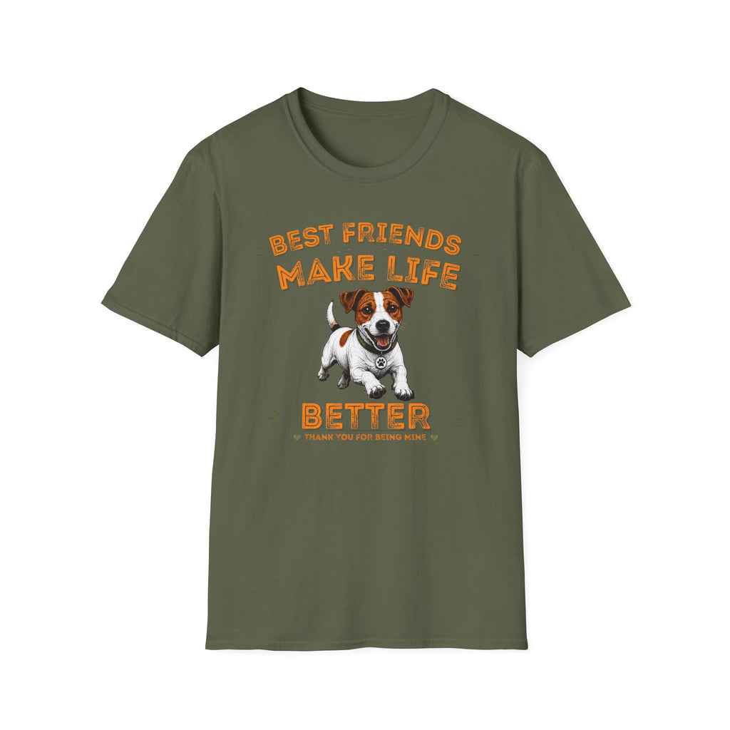 T-Shirt — "Best Friends Make Life Better" Cute Dog Graphic Tee