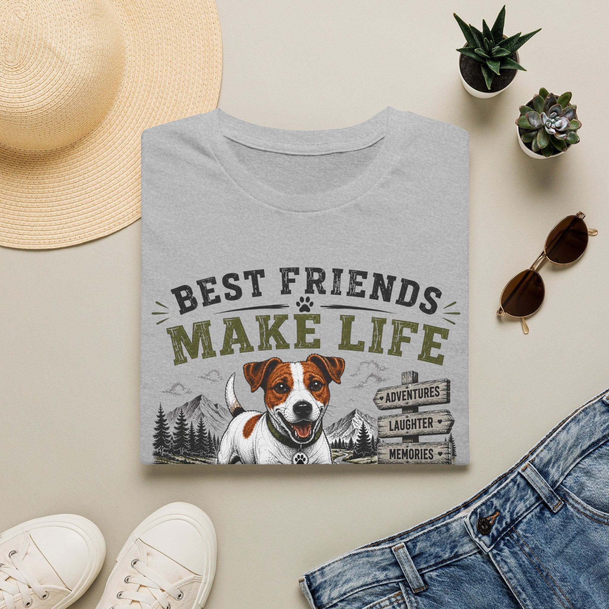 Dog Lover T-Shirt — "Best Friends Make Life" Graphic Tee
