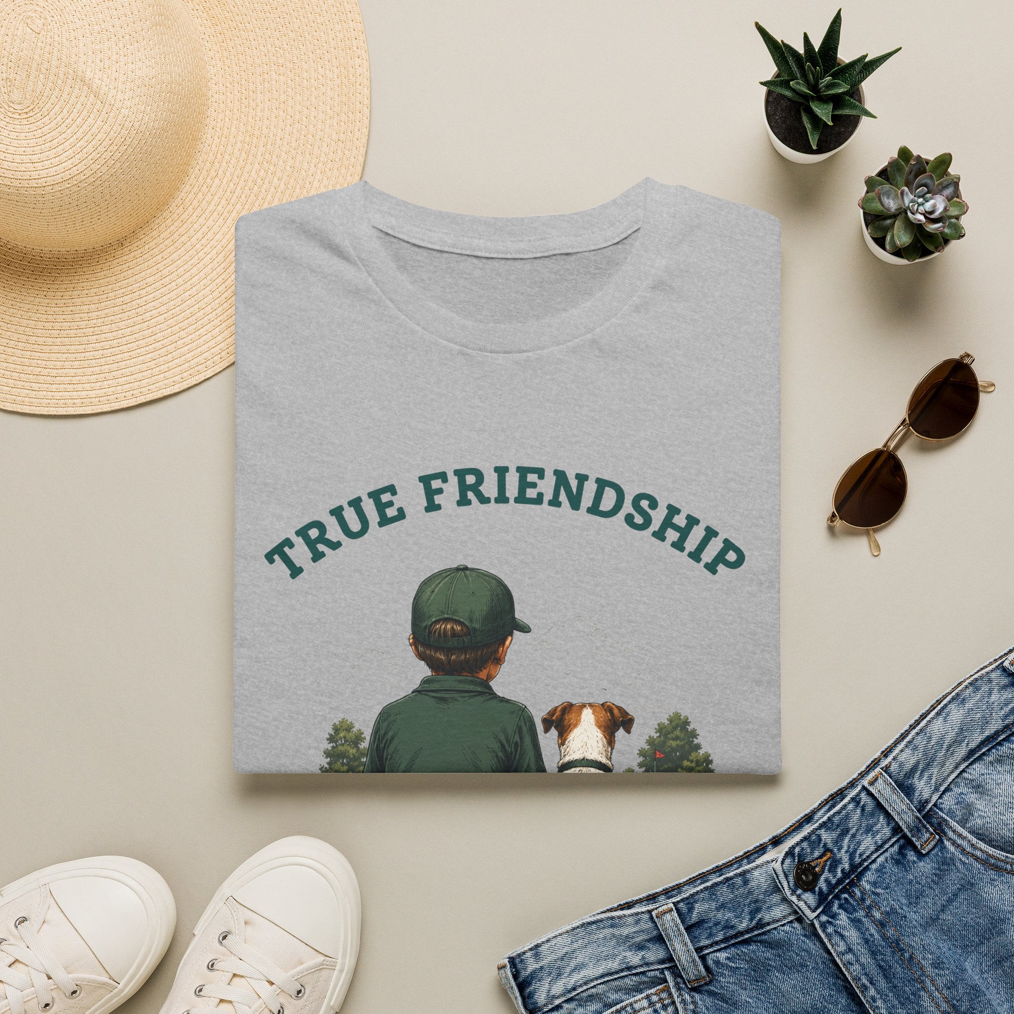True Friendship T-Shirt — Boy and Dog Graphic