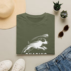 T-Shirt — "Chasing Birdies" Dog Badminton Graphic Tee