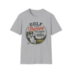 Golf T‑Shirt — "Golf Is My Therapy, The Course Is Just Bonus" Vintage Golfing Tee