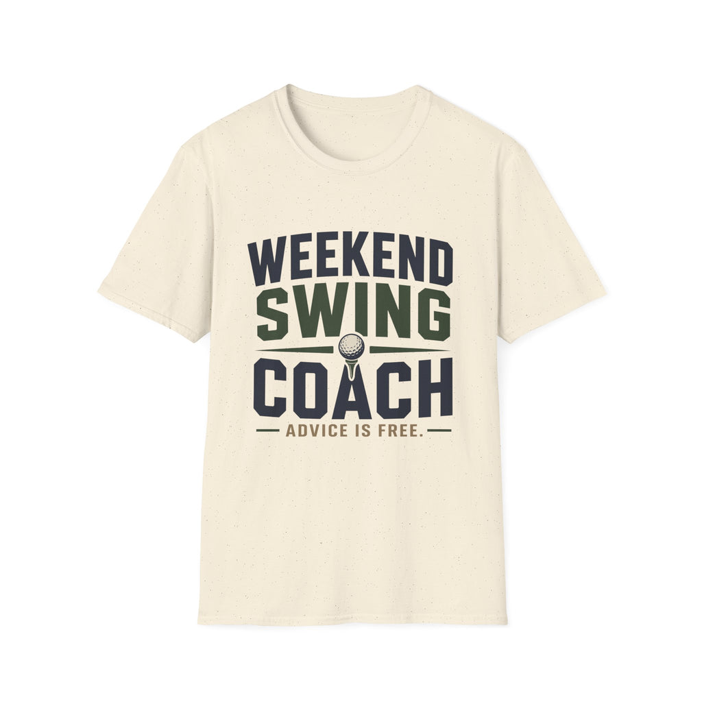 Weekend Swing Coach T‑Shirt — Golf Humor Tee ("Advice Is Free")