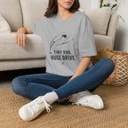 Dog T-Shirt — "Tiny Dog. Huge Drive." Cute Agility Puppy Graphic Tee