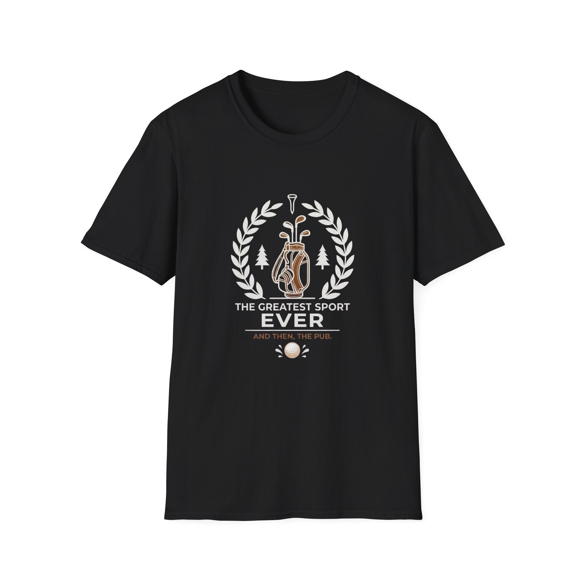 Golf T-Shirt — “The Greatest Sport Ever” Golf Bag Graphic Tee