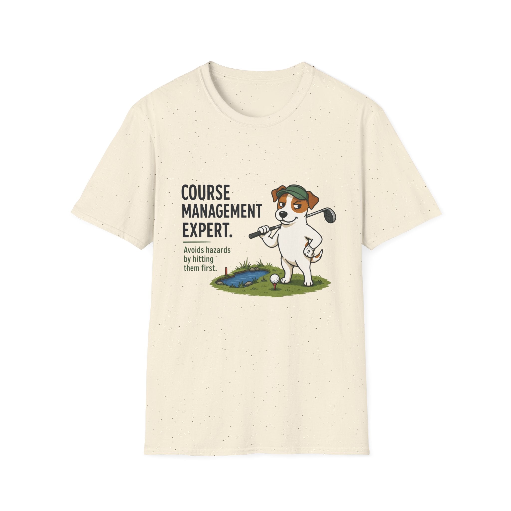 Golf Course Management Expert T-Shirt — Funny Golf Dog Design