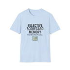Selective Scorecard Memory T-Shirt — Funny Practice Golf Scorecard Tee
