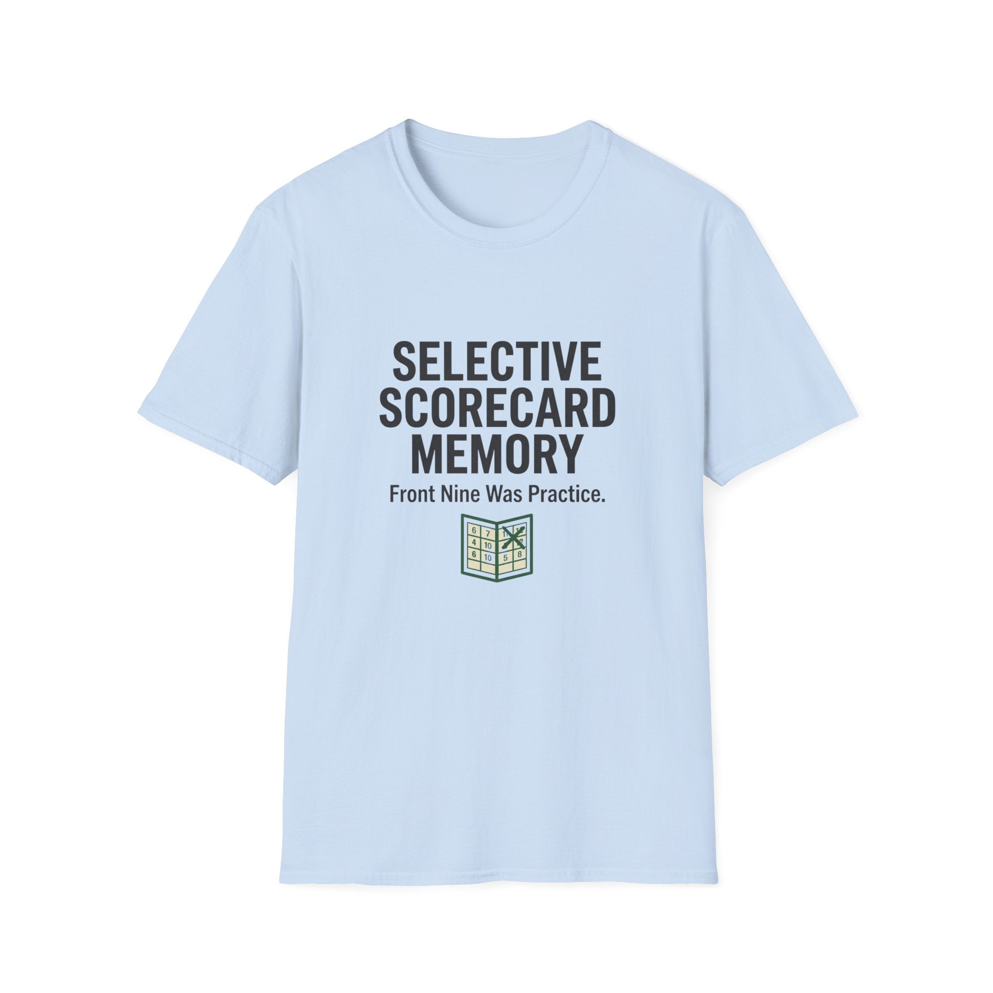 Selective Scorecard Memory T-Shirt — Funny Practice Golf Scorecard Tee