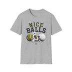 Nice Balls Graphic T‑Shirt — Funny Tennis & Golf Sports Tee