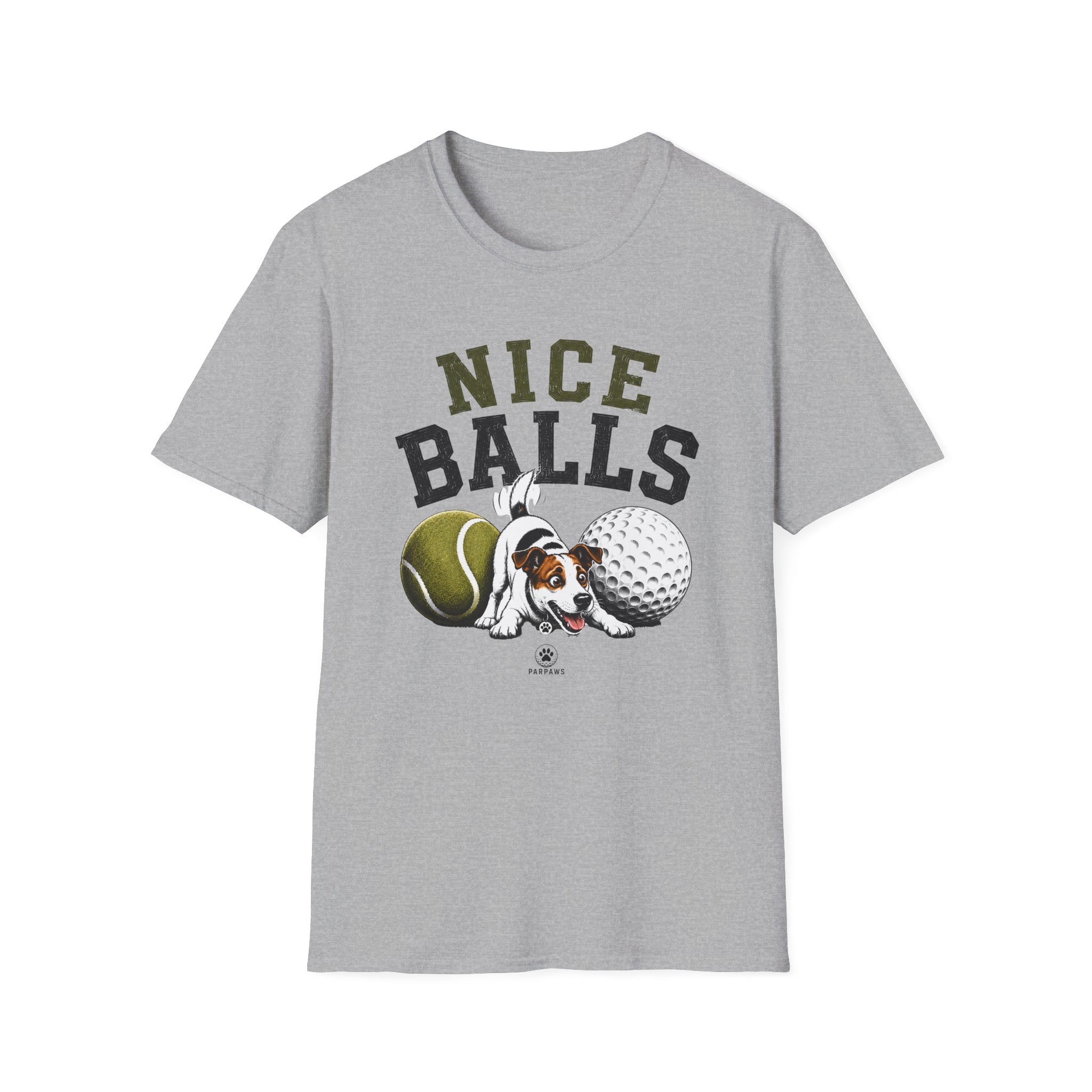 Nice Balls Graphic T‑Shirt — Funny Tennis & Golf Sports Tee