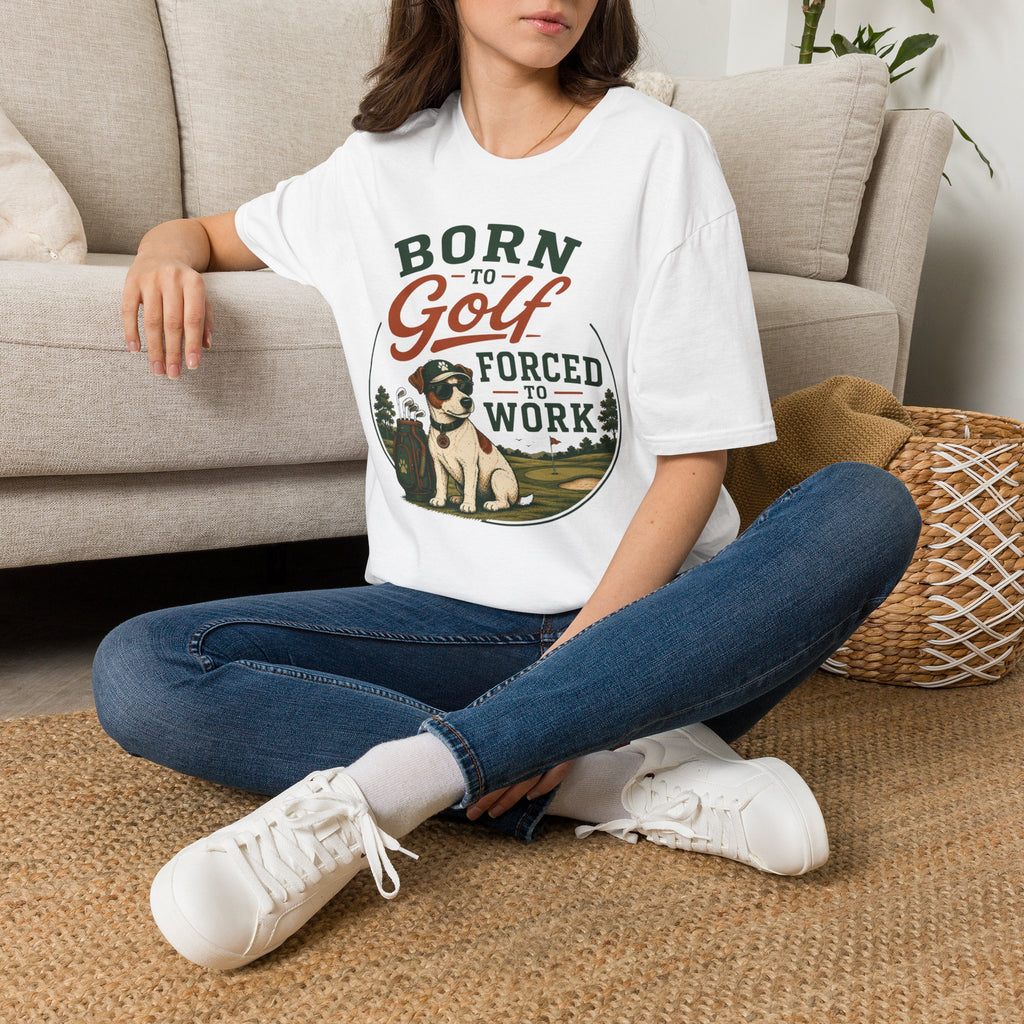 Born to Golf Forced to Work T-Shirt — Funny Golfing Shirt for Golf Lovers