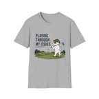 Golf Humor T-Shirt — "Playing Through My Issues" Funny Golfer Design