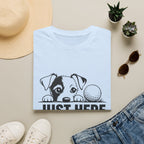 T-Shirt — "Just Here For The Balls" Puppy Golf Funny Graphic Tee