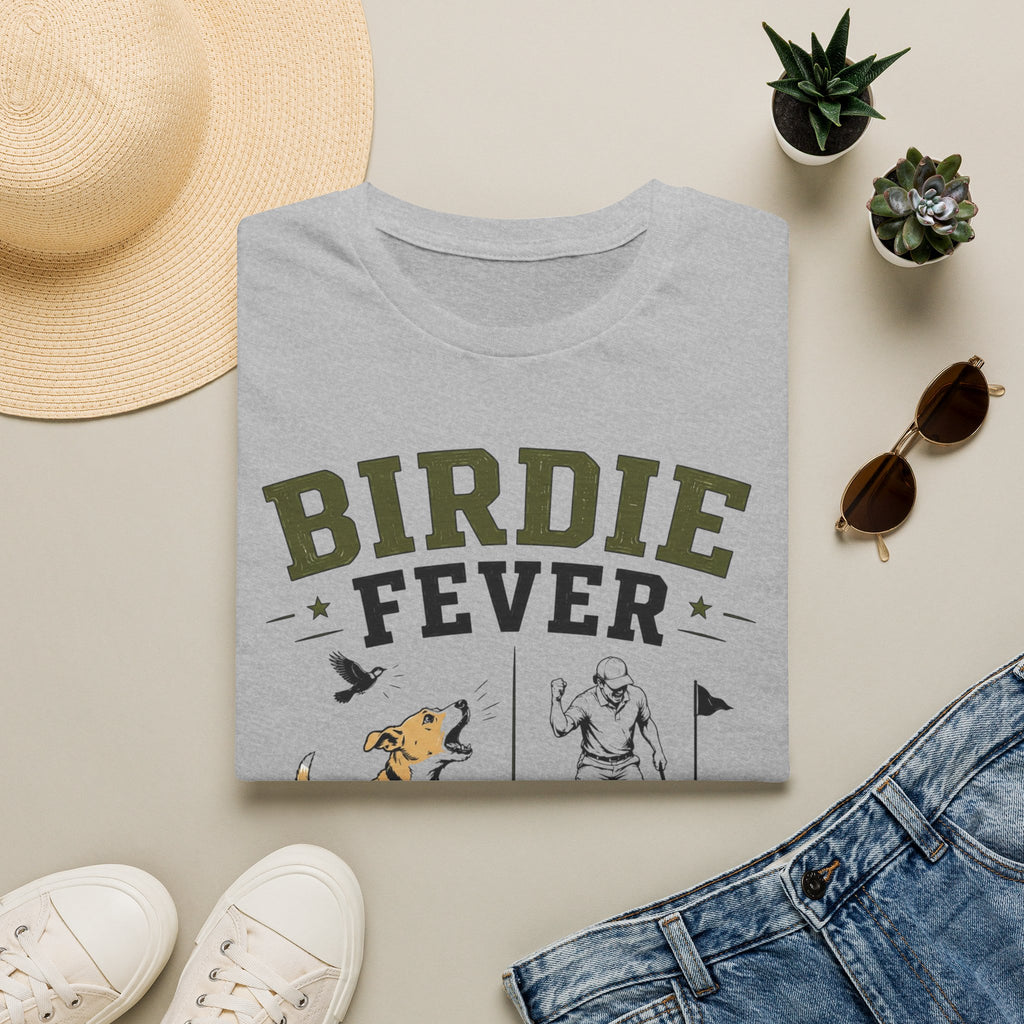 Birdie Fever Golf T-Shirt — Funny Golfing Design with Dog and Golfer