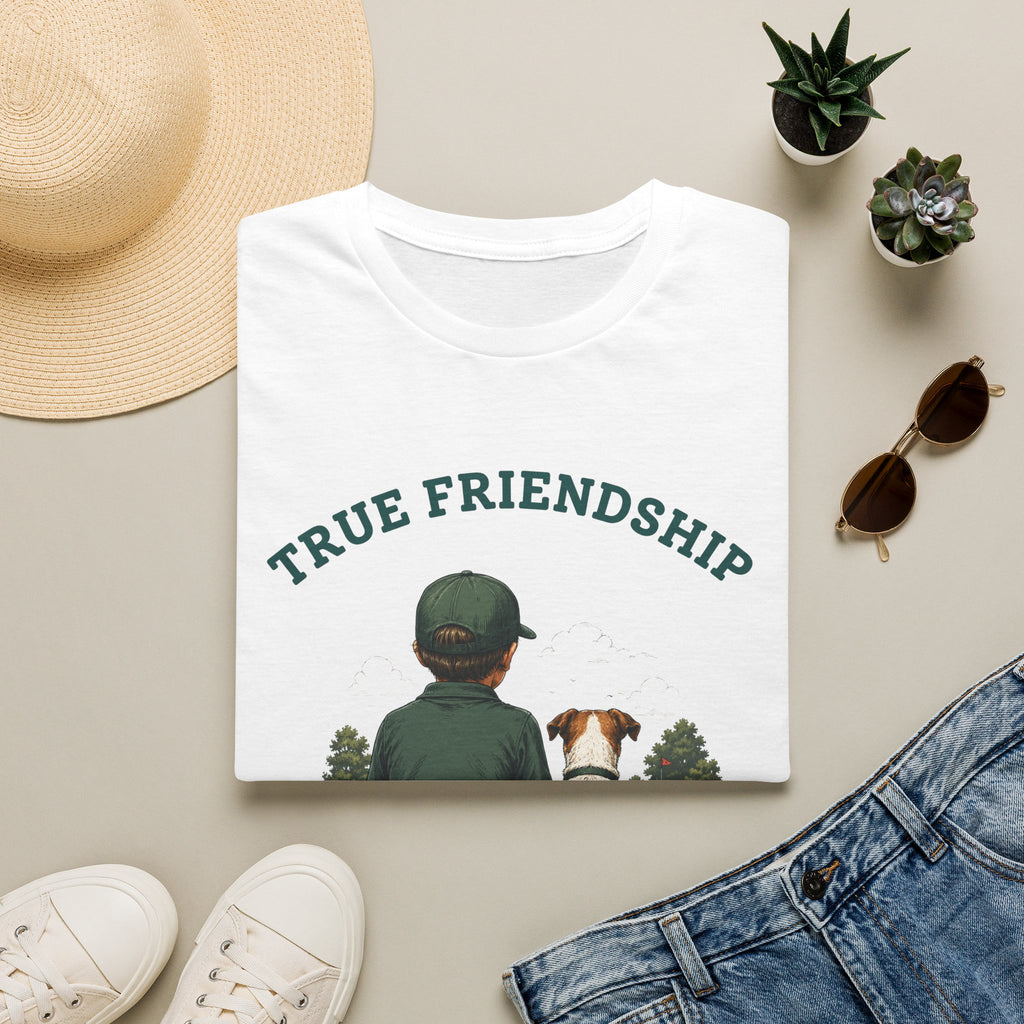 True Friendship T-Shirt — Boy and Dog Graphic
