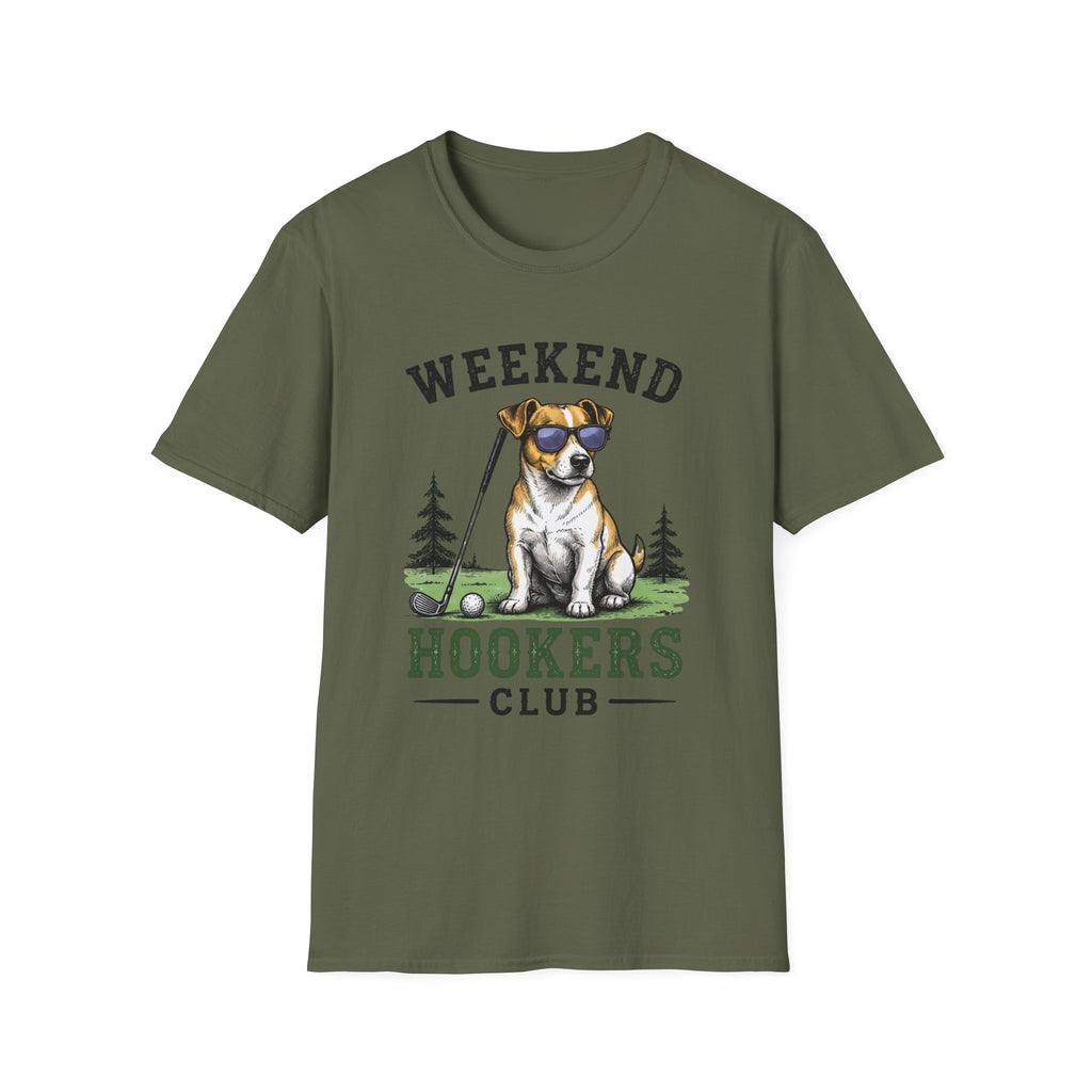 Weekend Hookers Club T-Shirt — Funny Dog Fishing Tee