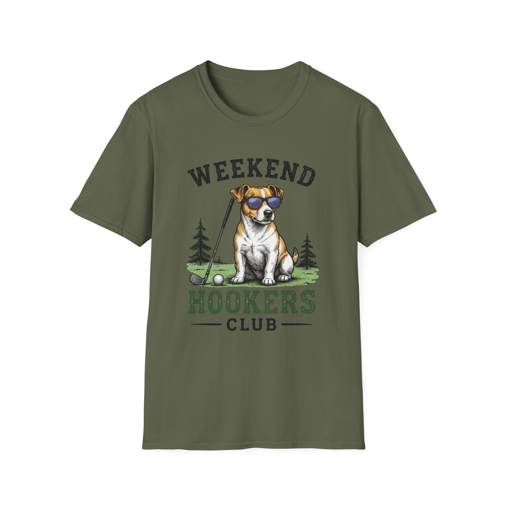 Weekend Hookers Club T-Shirt — Funny Dog Fishing Tee