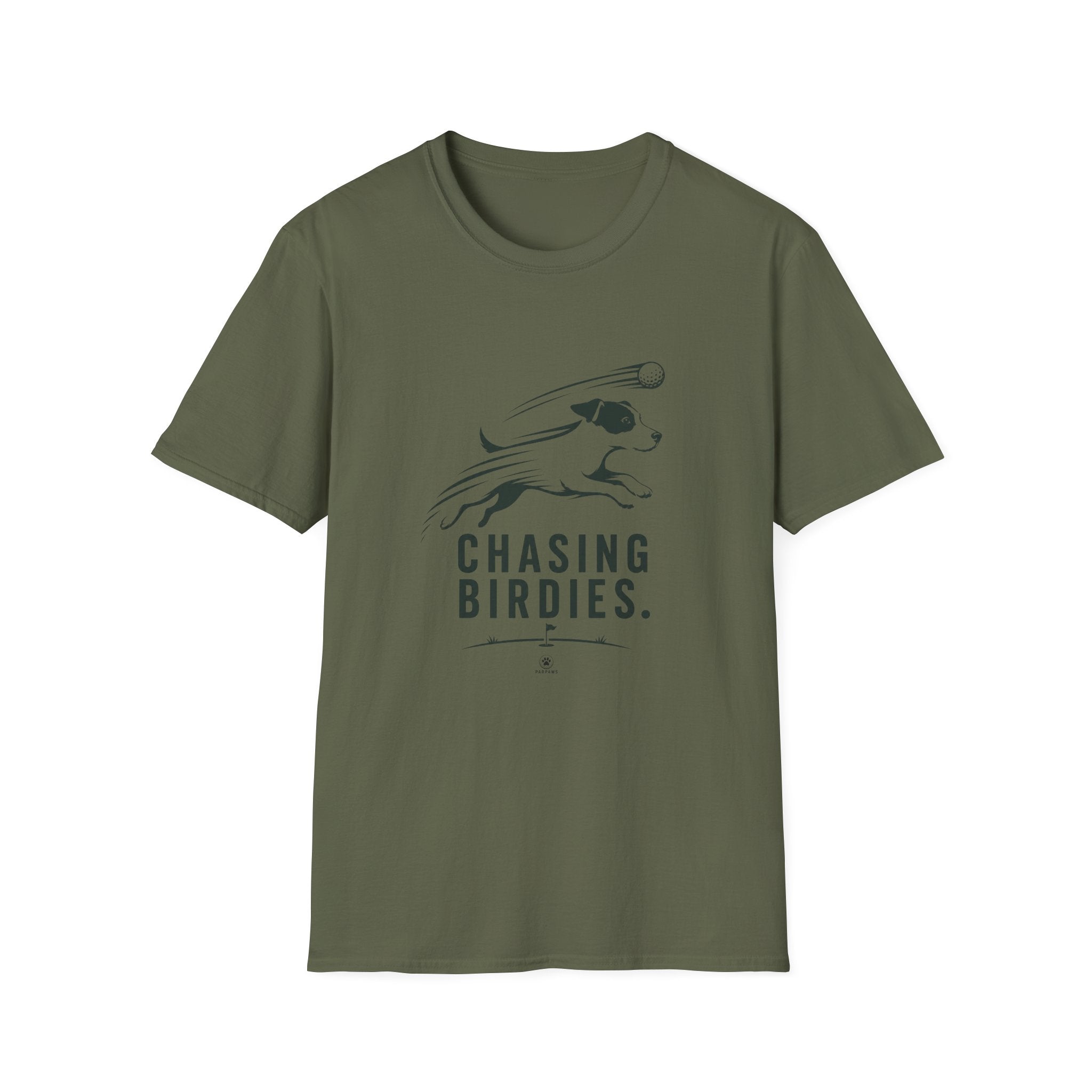 Chasing Birdies Dog Graphic T-Shirt