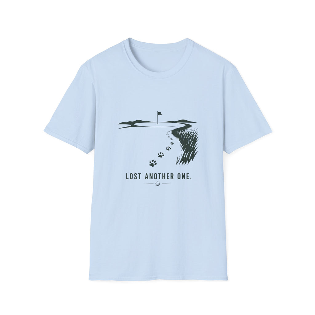 Golf Course Paw Prints T‑Shirt — 'Lost Another One' Pet Lover Golf Shirt