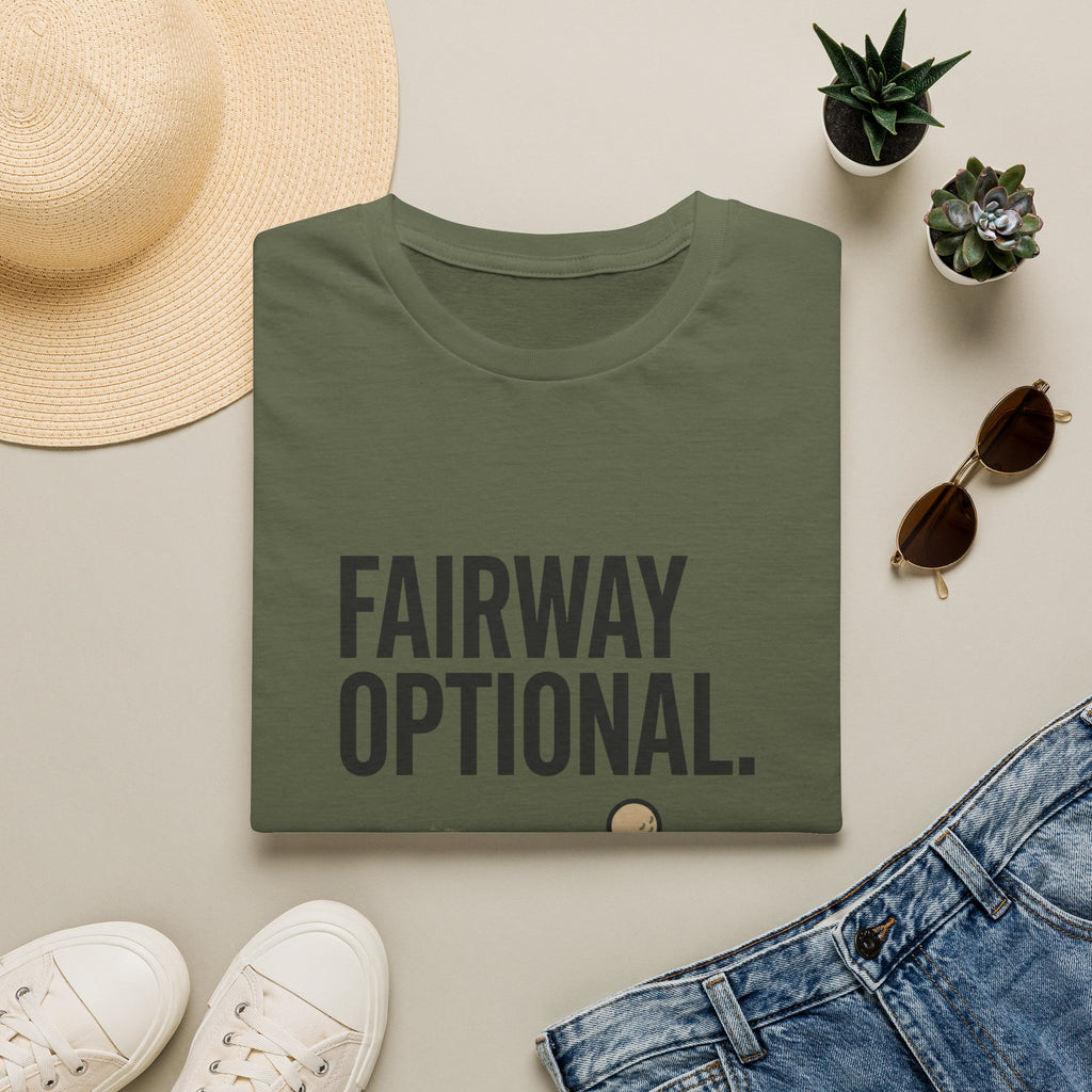 Fairway Optional Golf T-Shirt — "Fairway Optional" Funny Golfing Tee