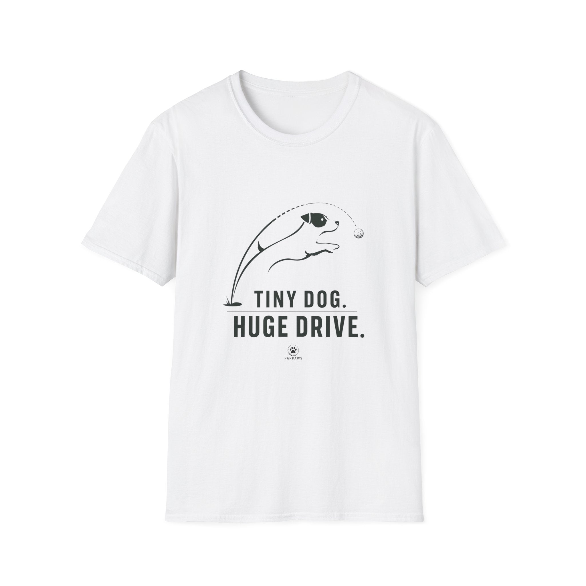 Dog T-Shirt — "Tiny Dog. Huge Drive." Cute Agility Puppy Graphic Tee
