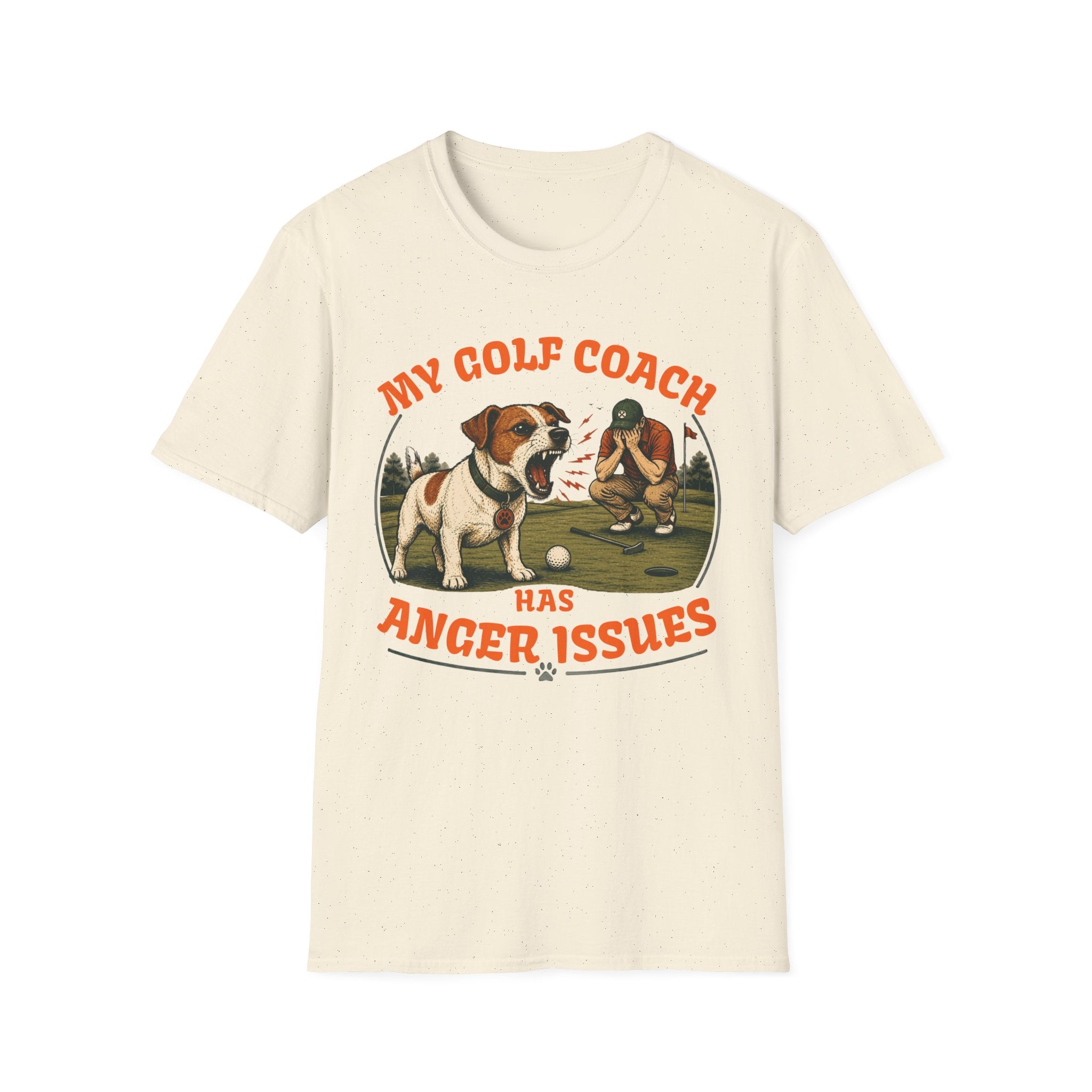 T-Shirt — My Golf Coach Has Anger Issues Vintage Golf Humor Tee