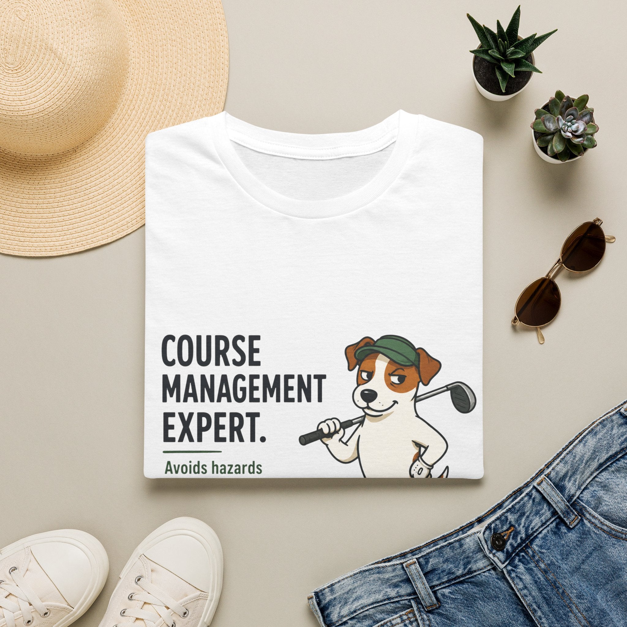 Golf Course Management Expert T-Shirt — Funny Golf Dog Design