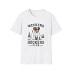 Weekend Hookers Club T-Shirt — Jack Russell Dog Fishing Graphic Tee