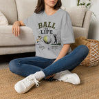 Golf 'Ball Is Life' T-Shirt — Funny Golf Lover Tee with Dog & Golfer Design