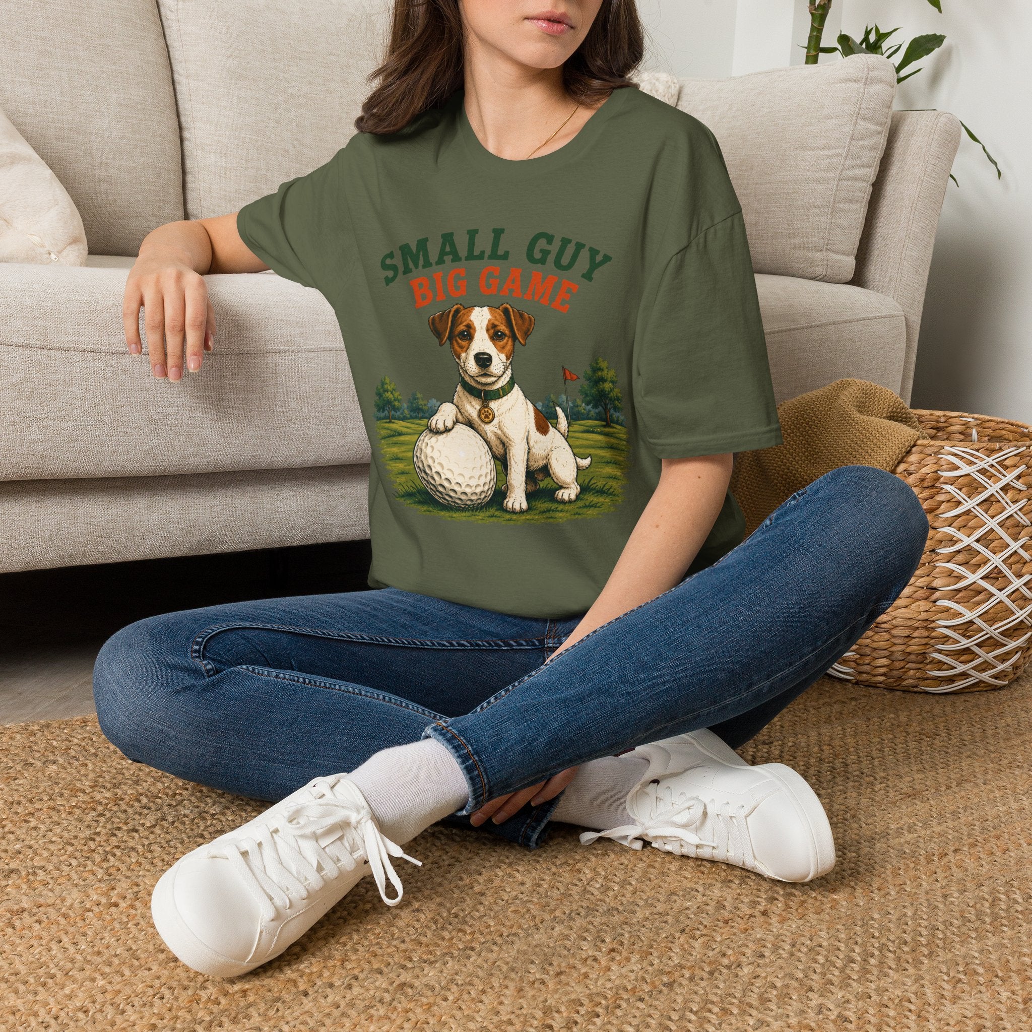 Small Guy Big Game T-Shirt — Golf Dog Graphic Tee