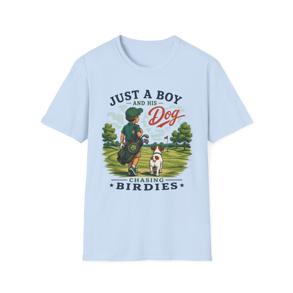 Just a Boy and His Dog T-Shirt — Boy & Dog Golfing 'Chasing Birdies' Vintage Tee