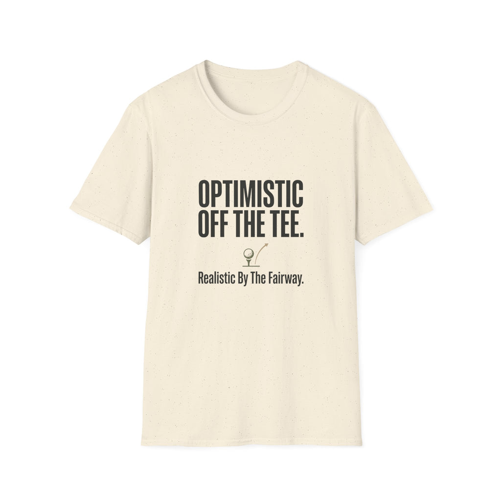 Optimistic Off The Tee T-Shirt — Funny Golf Quote Tee