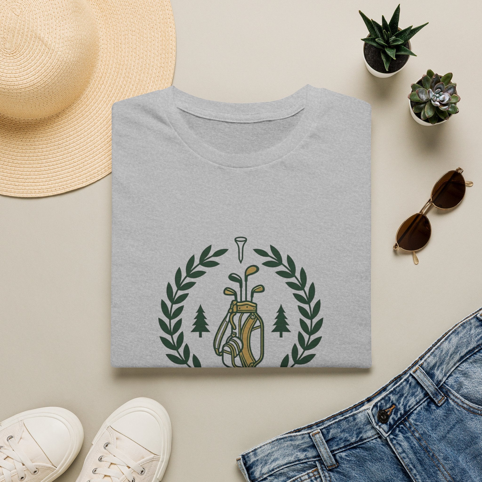 Golf T-Shirt — “The Greatest Sport Ever” Vintage Golf Bag Design